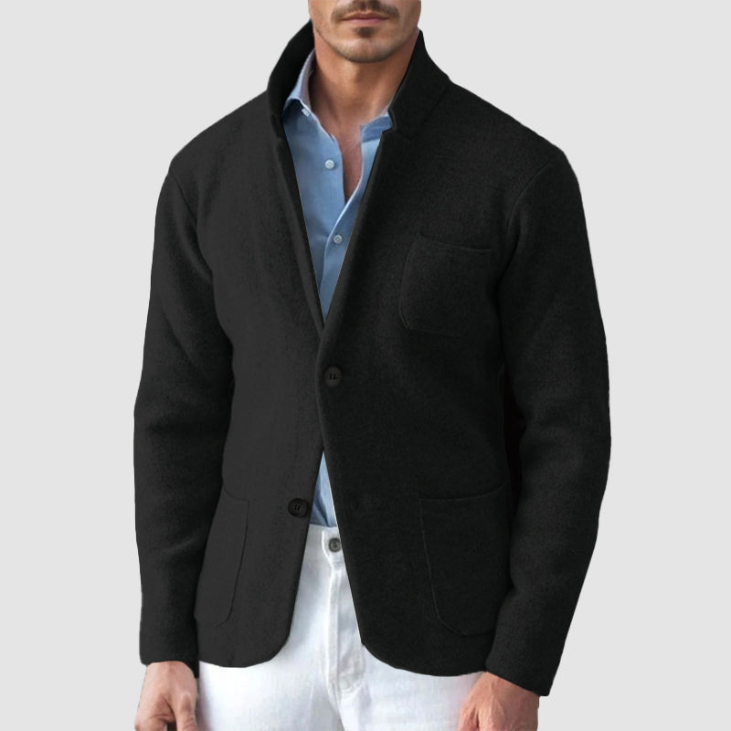 Men's Button-Up Knit Jacket