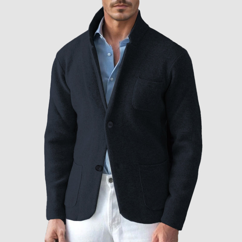 Men's Button-Up Knit Jacket