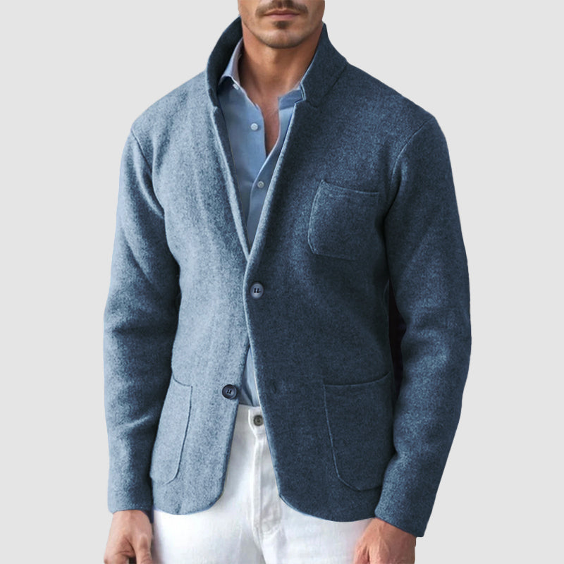 Men's Button-Up Knit Jacket