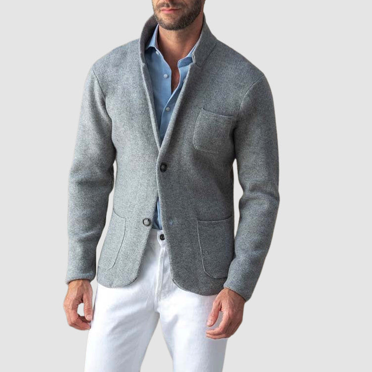 Men's Button-Up Knit Jacket