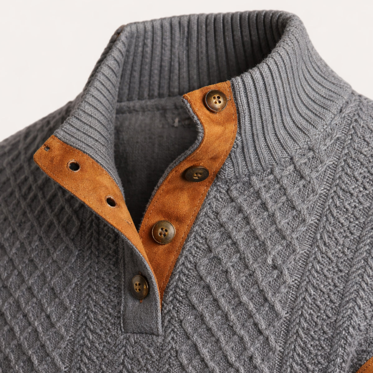 Men's Cable-Knit Button-Front Cardigan