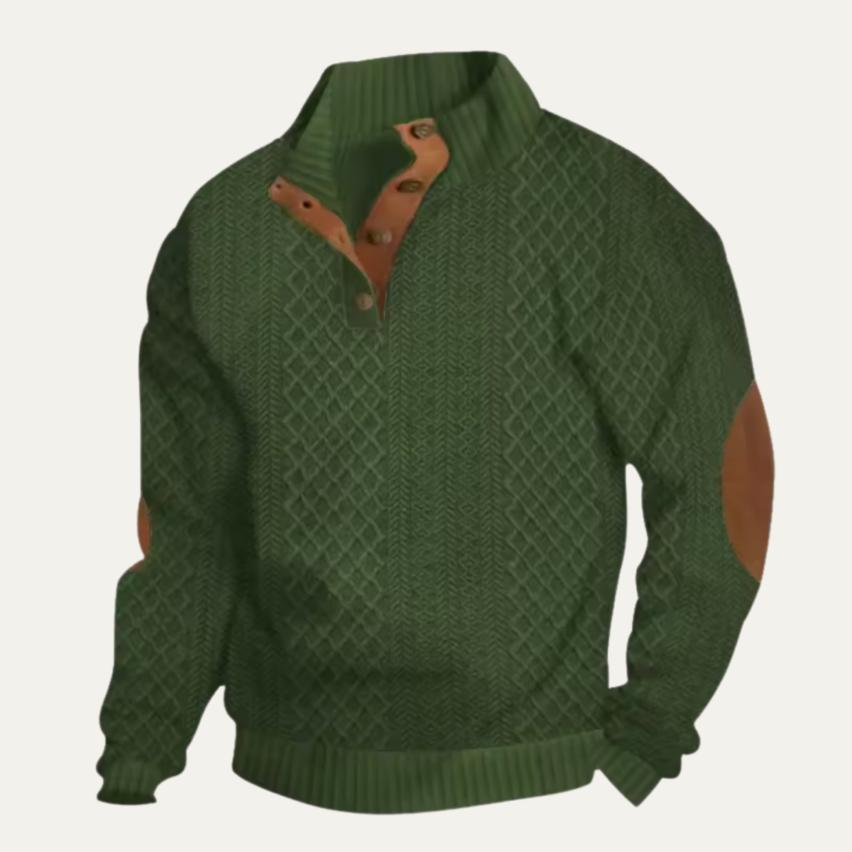 Men's Cable-Knit Button-Front Cardigan