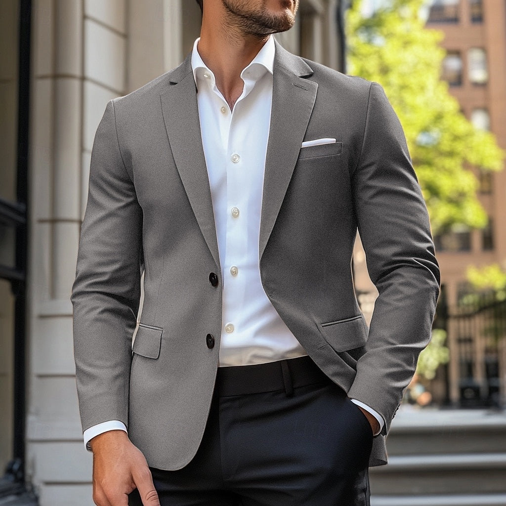 Men's Casual Standard Fit Single Breasted Jacket
