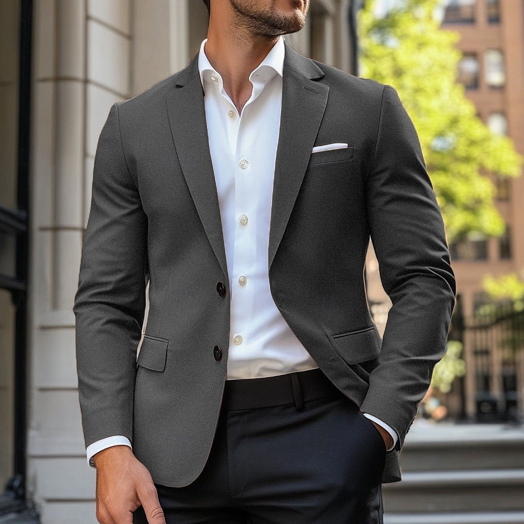 Men's Casual Standard Fit Single Breasted Jacket