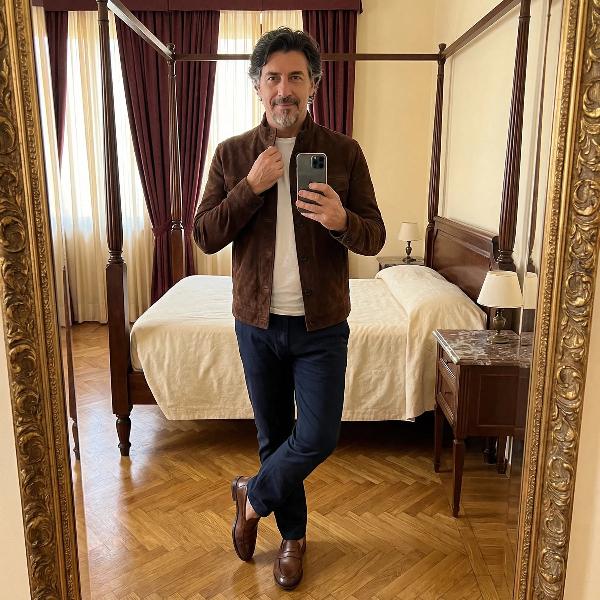 Men's Classic Pocket Suede Jacket
