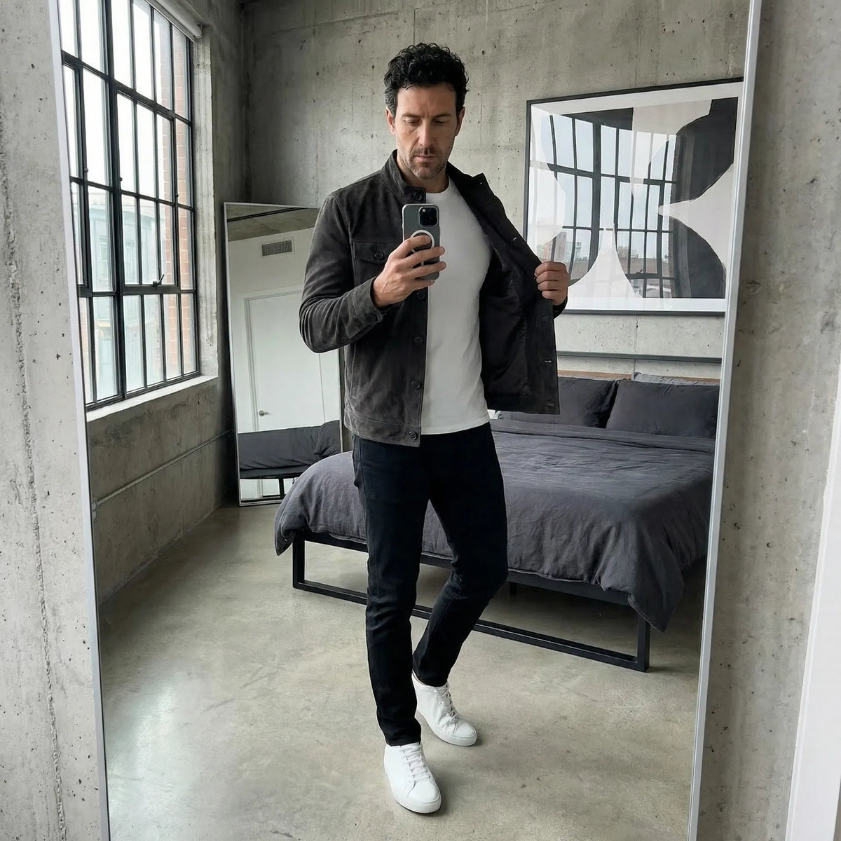 Men's Classic Pocket Suede Jacket