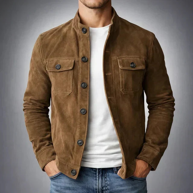 Men's Classic Pocket Suede Jacket