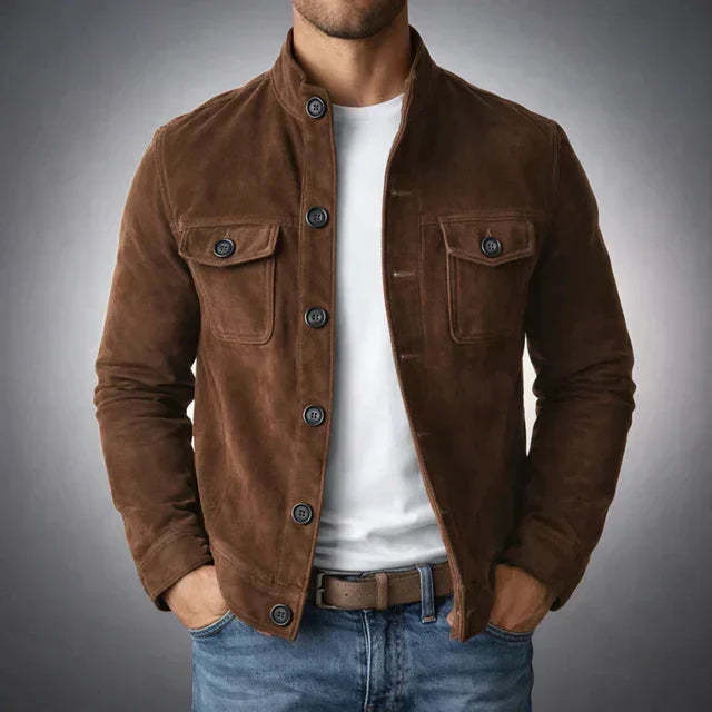 Men's Classic Pocket Suede Jacket