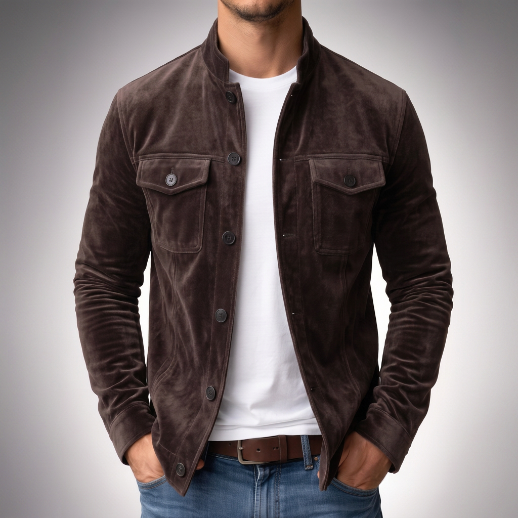 Men's Classic Pocket Suede Jacket