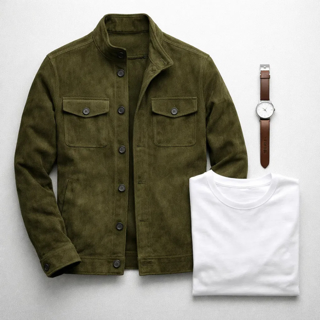 Men's Classic Pocket Suede Jacket