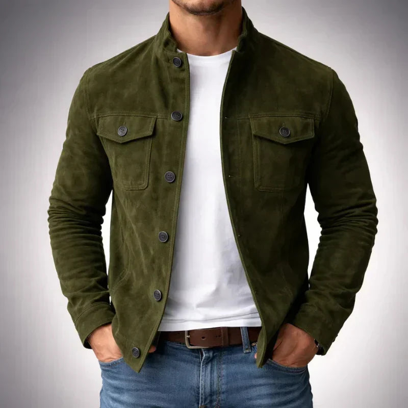 Men's Classic Pocket Suede Jacket