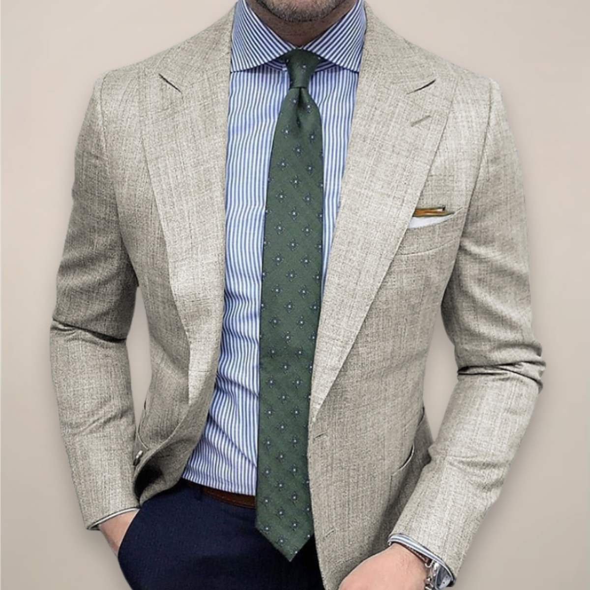 Men's Classic Textured Slim-Fit Blazer