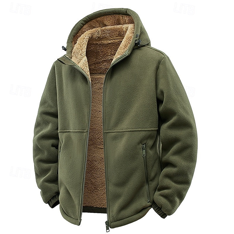 Men's Cozy Hooded Zip-Up Sweatshirt