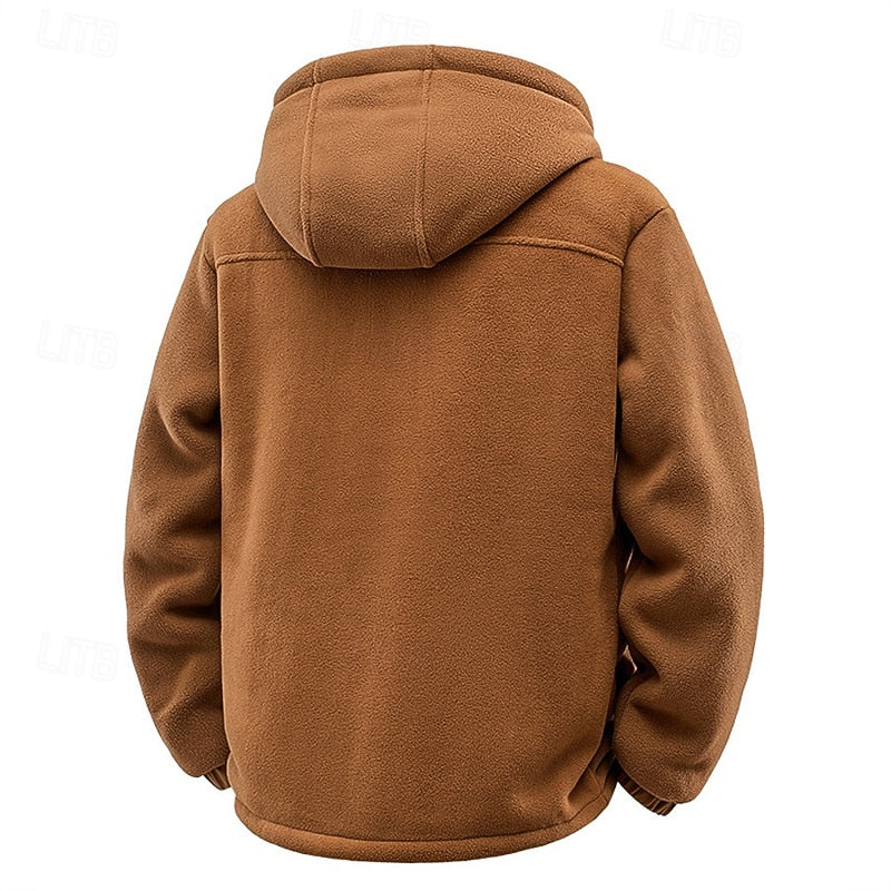Men's Cozy Hooded Zip-Up Sweatshirt