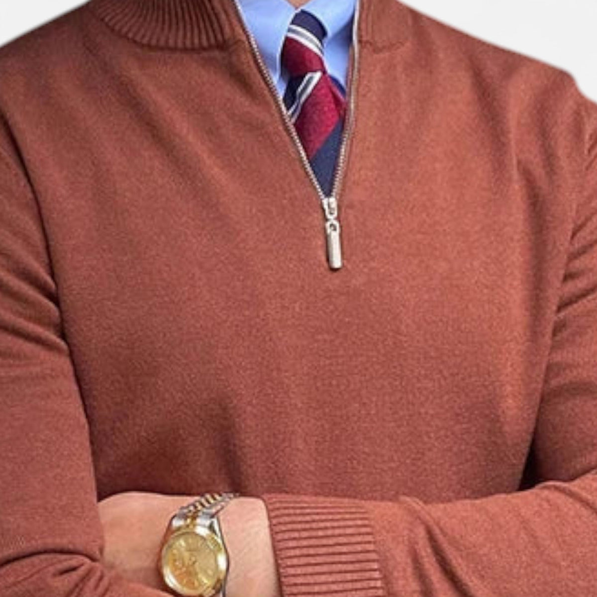 Benjamin | Mens Spring Half-Zip Sweater — Timeless Design with Stand Collar in 3 Colors S–2XL | Westmere
