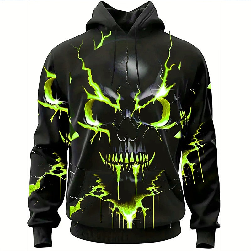 Men's Halloween Skull Graphic Hoodie