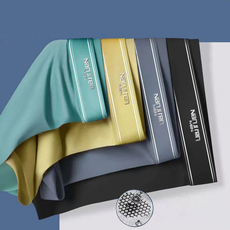 Men's Ice Silk Breathable Boxers - 4 Pack Thin Underwear L-6XL