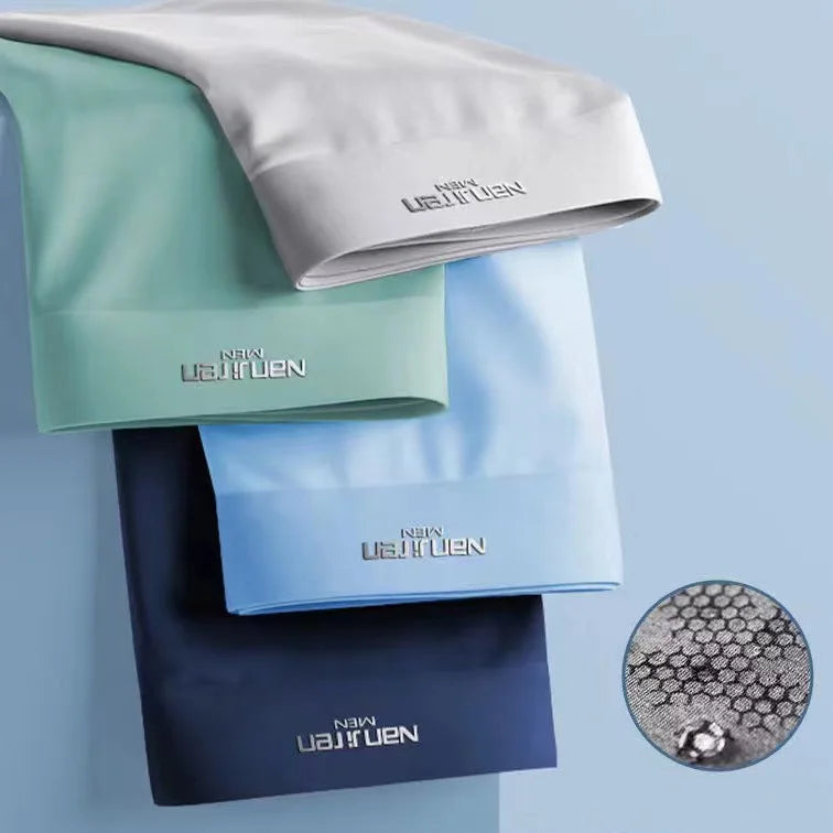 Men's Ice Silk Breathable Boxers - 4 Pack Thin Underwear L-6XL