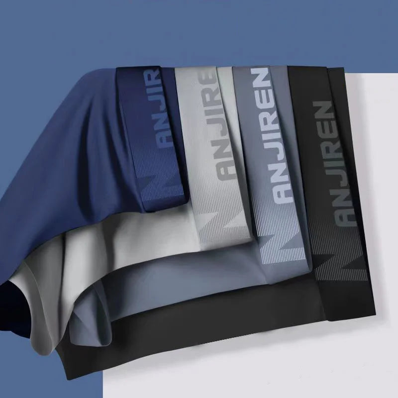 Men's Ice Silk Breathable Boxers - 4 Pack Thin Underwear L-6XL