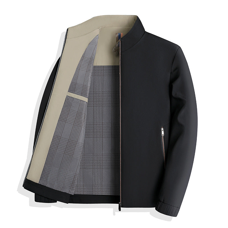 Men's Lightweight Stand Collar Harrington Jacket