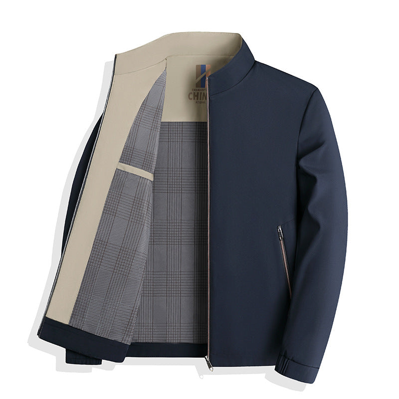 Men's Lightweight Stand Collar Harrington Jacket
