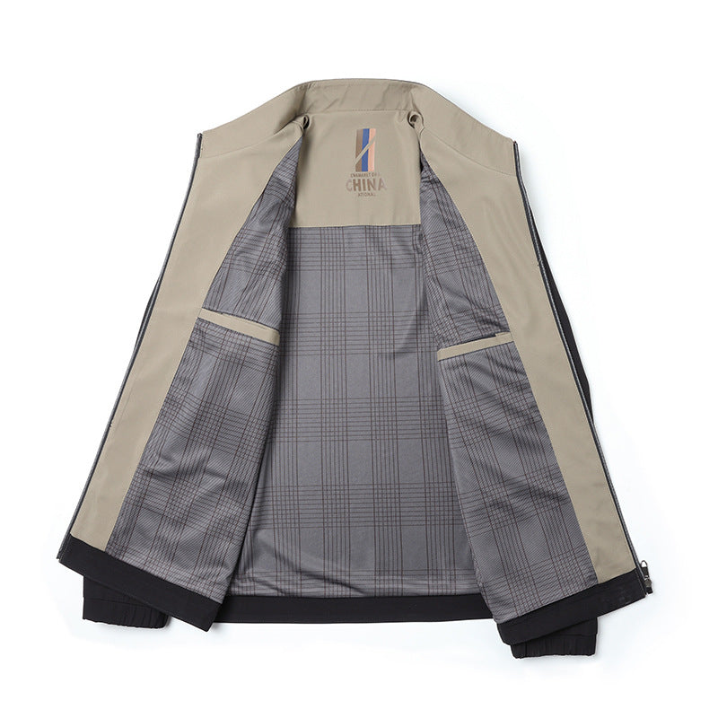 Men's Lightweight Stand Collar Harrington Jacket