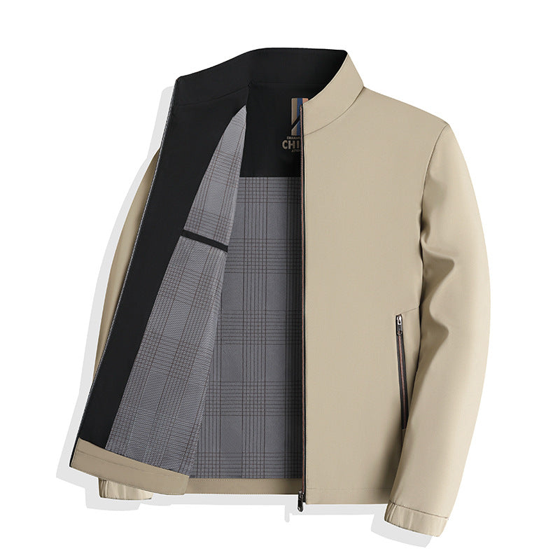 Men's Lightweight Stand Collar Harrington Jacket
