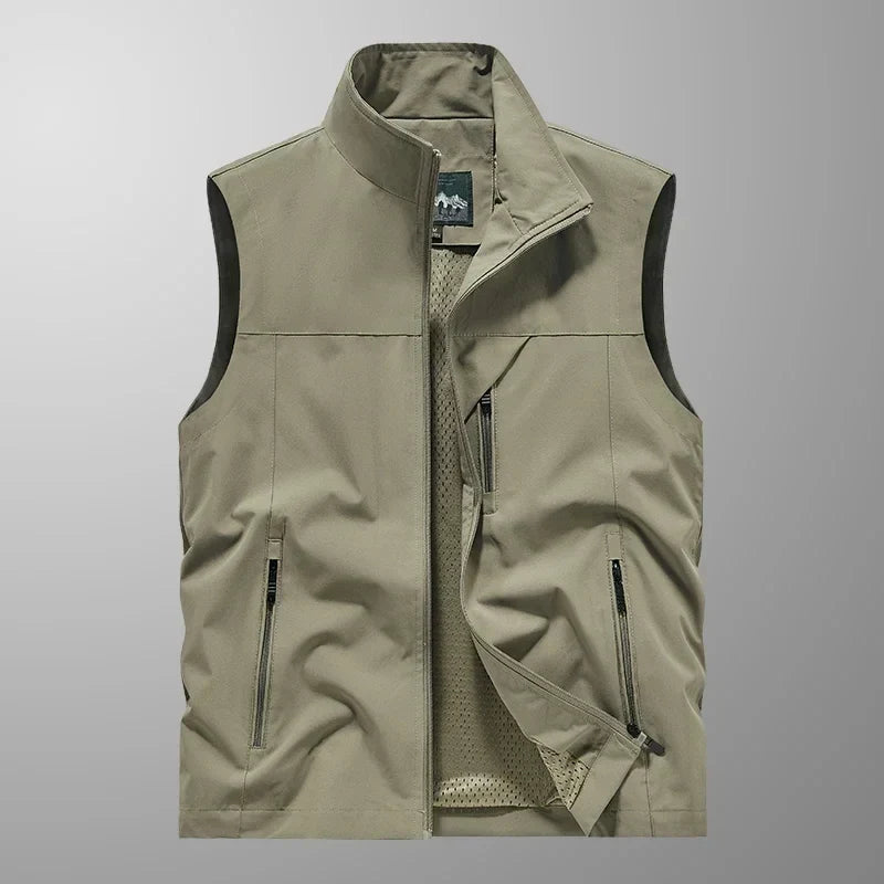 Men's Lightweight Waterproof Sleeveless Vest - Versatile Design