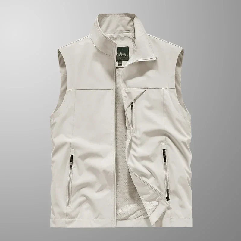 Men's Lightweight Waterproof Sleeveless Vest - Versatile Design