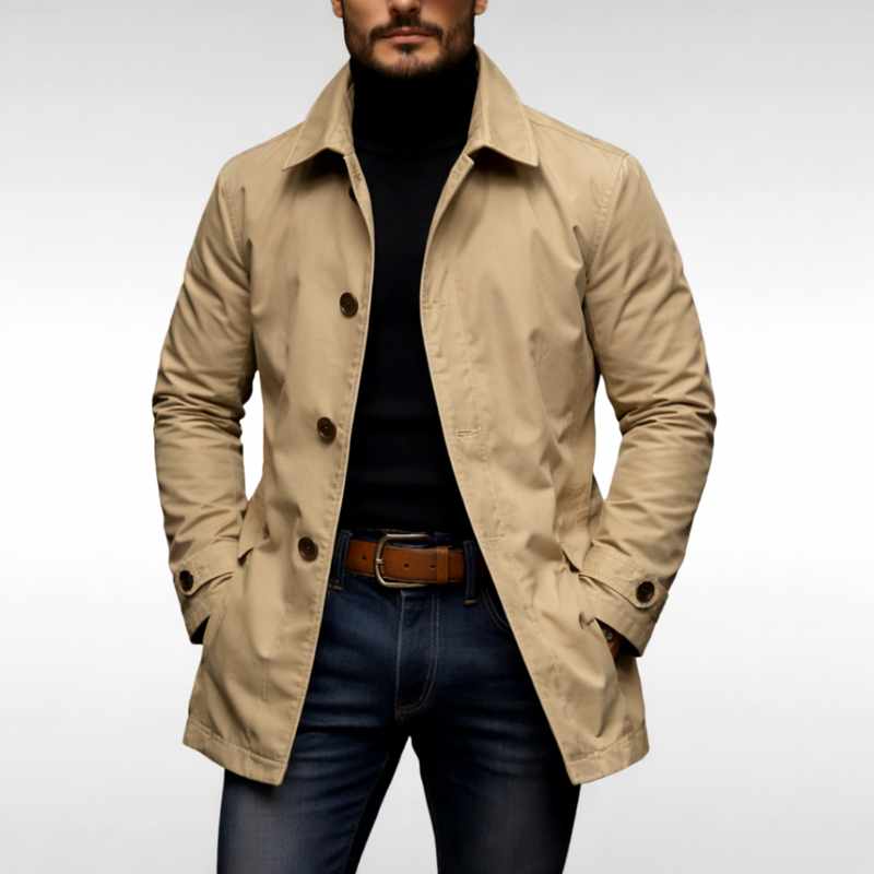 Men's Notched Lapel Lightweight Fashion Jacket