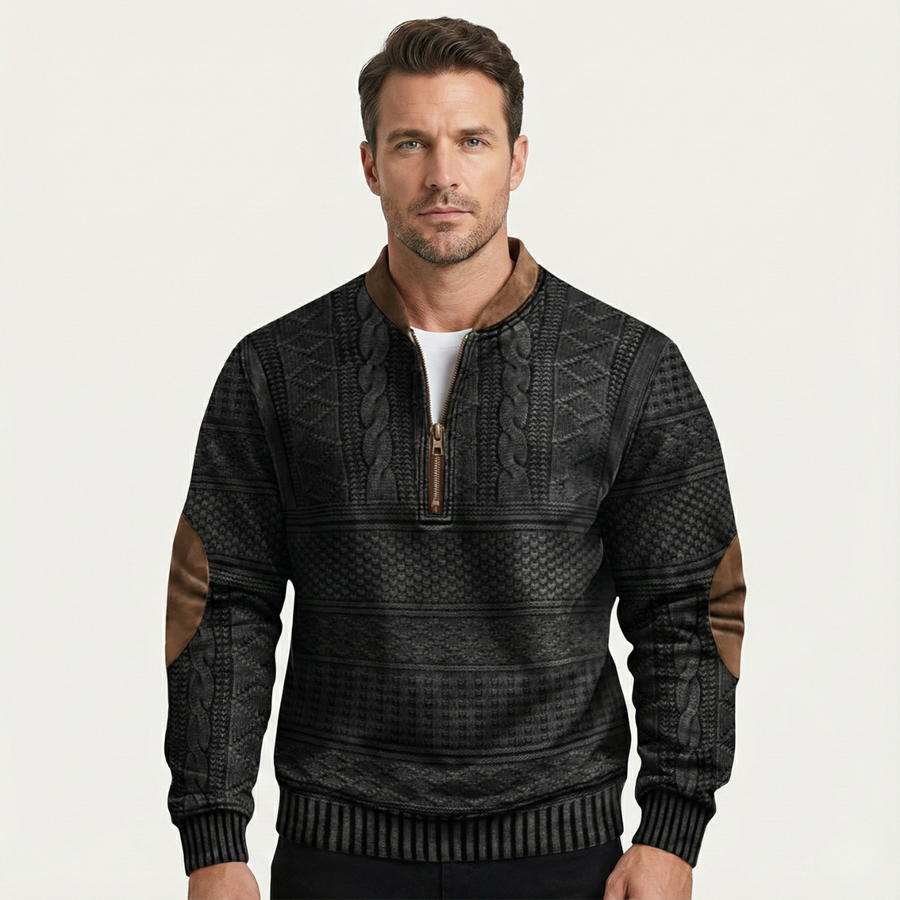 Men's Oversized Button-Front Sleek Cardigan
