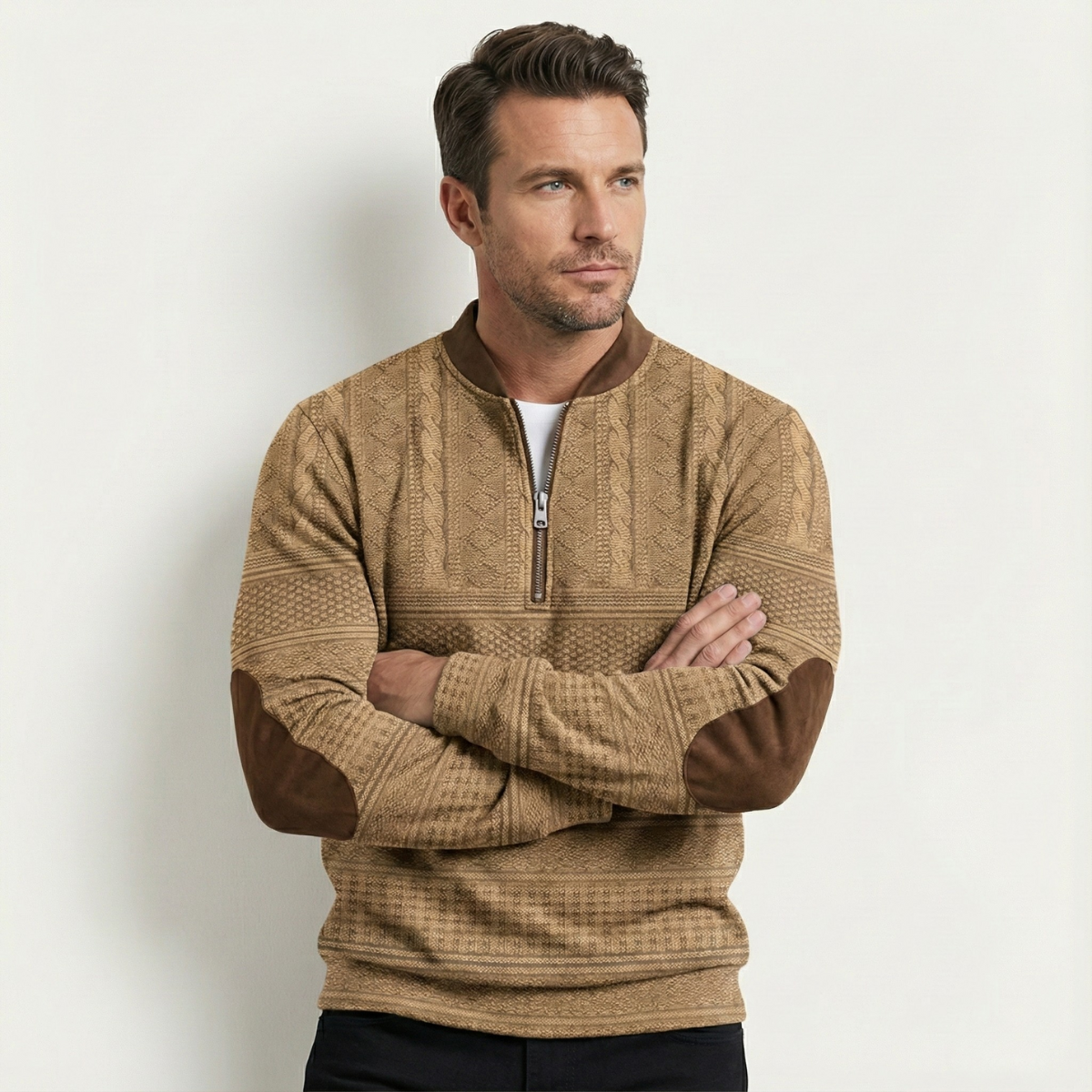Men's Oversized Button-Front Sleek Cardigan