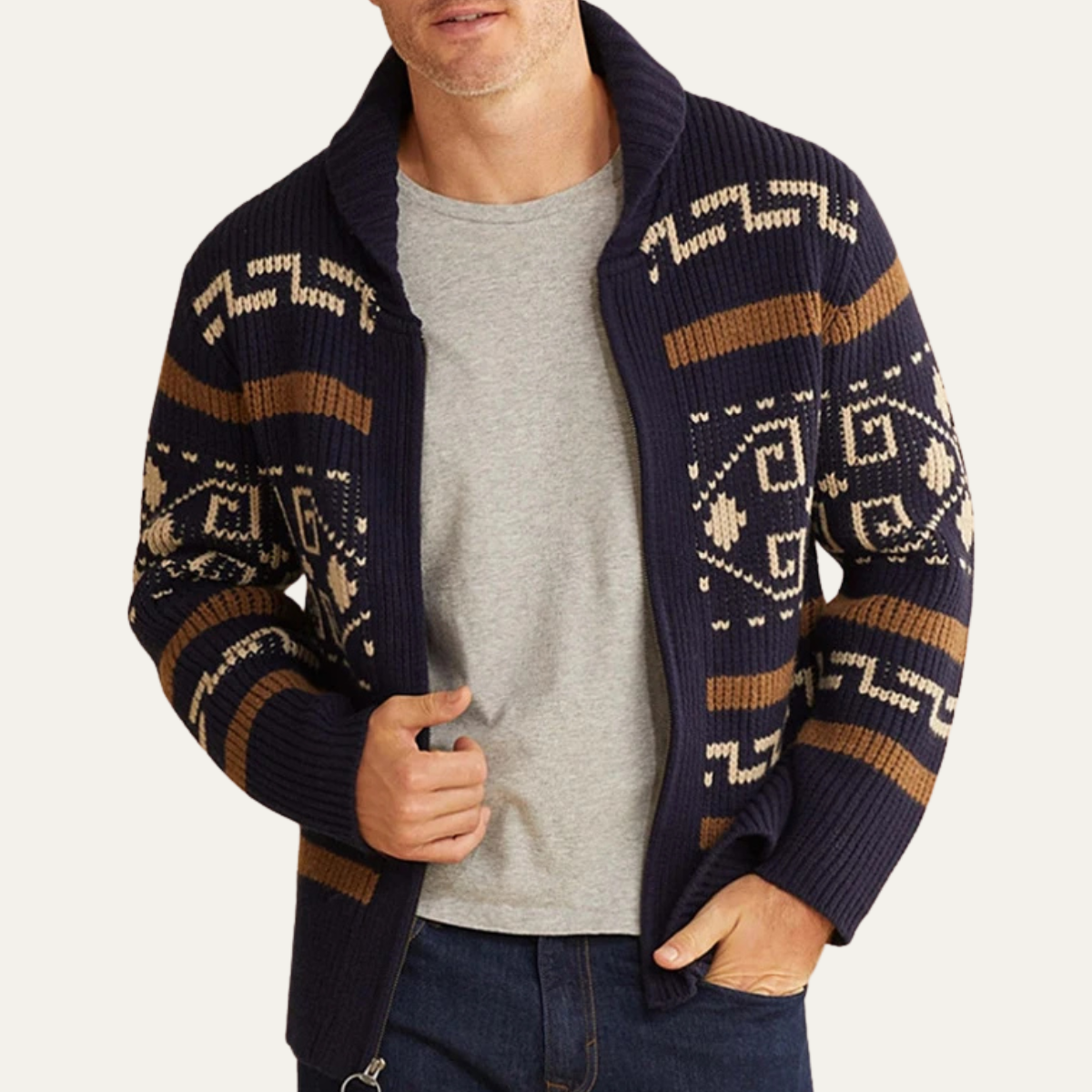 Men's Oversized Graceful Cardigan