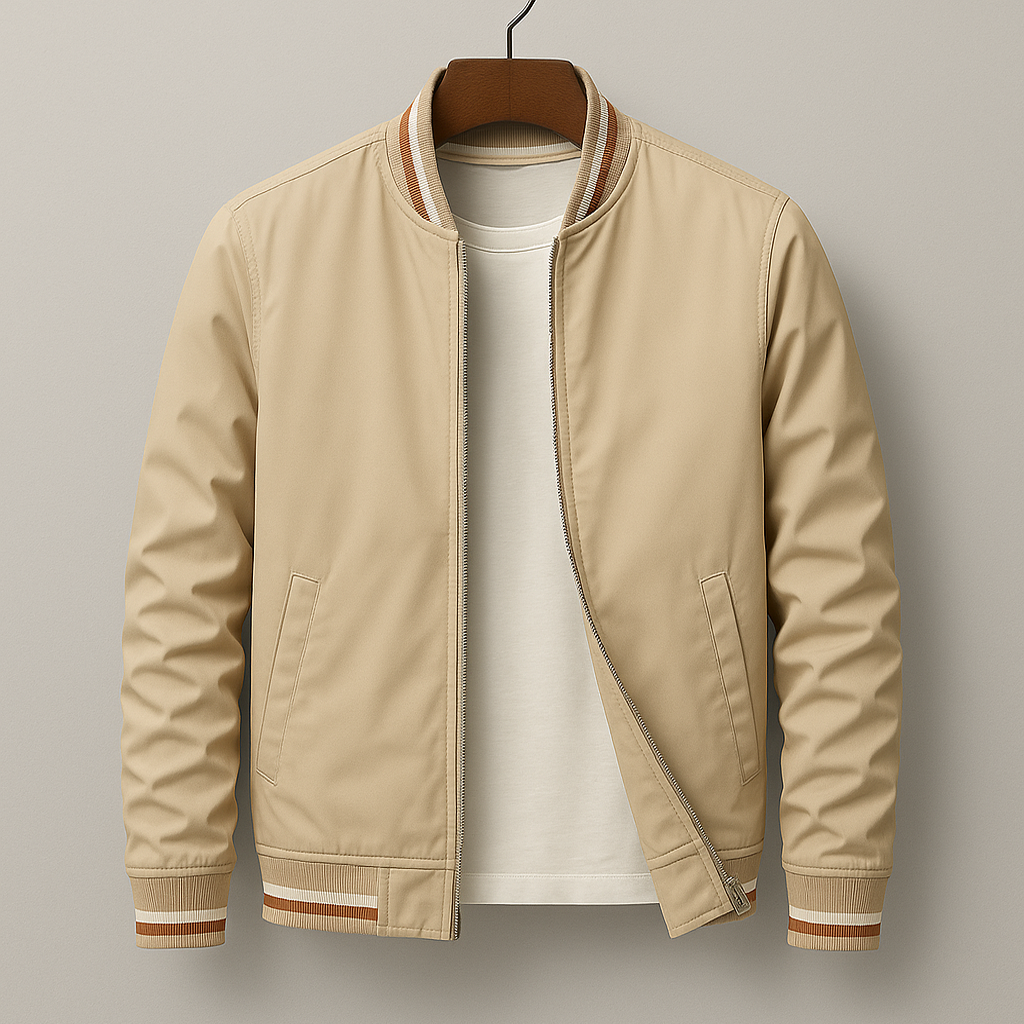 Men's Oversized Zip-Up Bomber Jacket