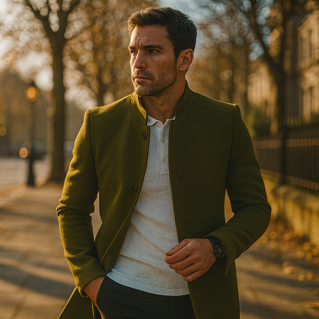 Elias | Mens Spring Casual Coat — Lightweight Transitional Coat with Front Pockets in 5 Colors S–3XL | Westmere