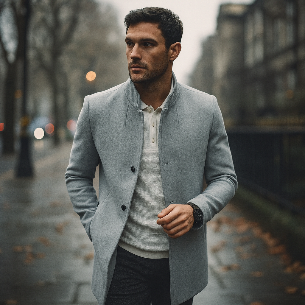 Elias | Mens Spring Casual Coat — Lightweight Transitional Coat with Front Pockets in 5 Colors S–3XL | Westmere