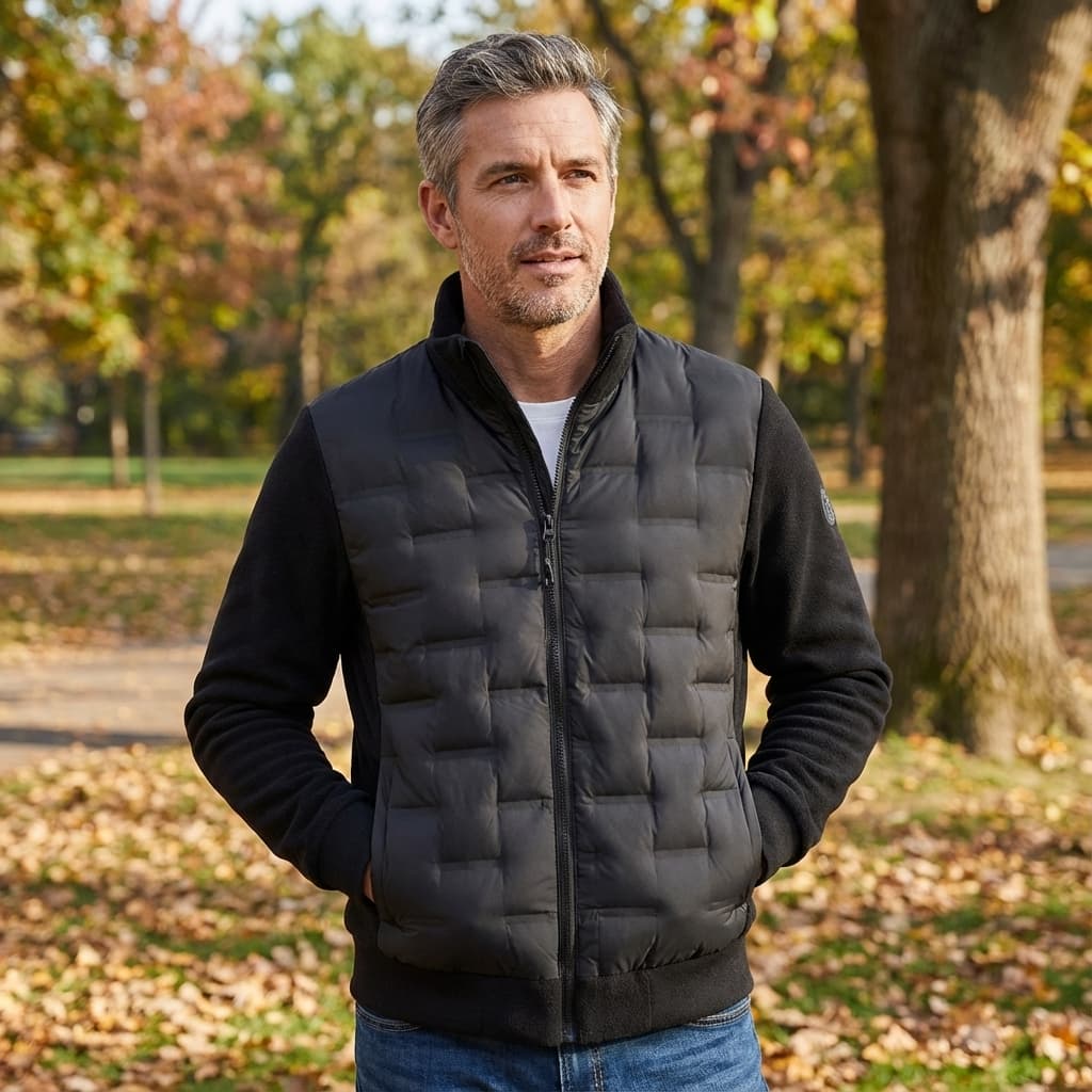 Men's Quilted Fit-and-Flare Classic Puffer Jacket