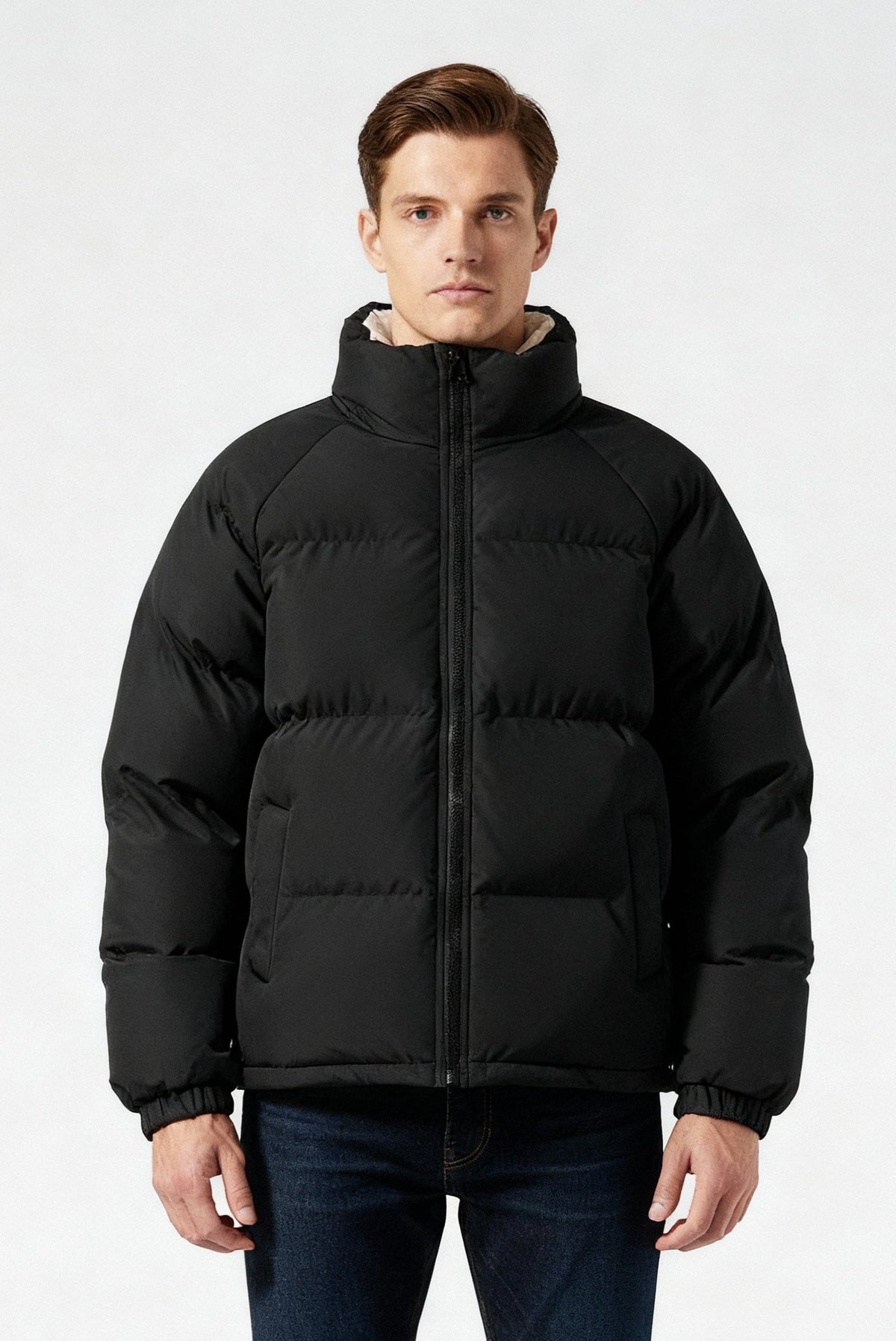 Men's Quilted Zip-Up Stylish Puffer Jacket