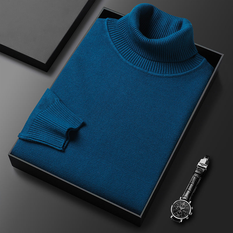 Men's Ribbed Long Sleeve Turtleneck Sweater