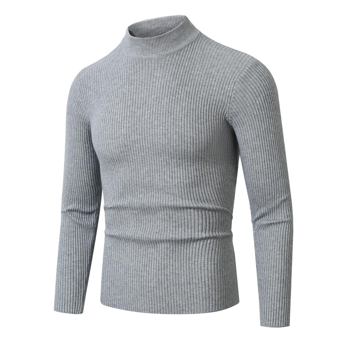 Men's Slim Fit Ribbed Turtleneck Sweater Long Sleeve