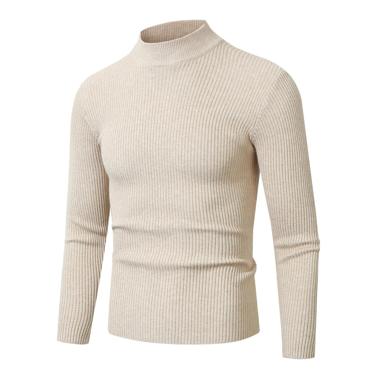 Men's Slim Fit Ribbed Turtleneck Sweater Long Sleeve