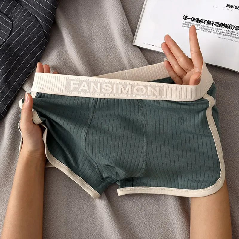 Men's Solid Striped Breathable Mesh U-Crotch Boxers - 1/3 Pack
