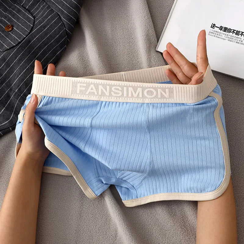 Men's Solid Striped Breathable Mesh U-Crotch Boxers - 1/3 Pack