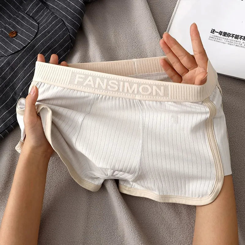 Men's Solid Striped Breathable Mesh U-Crotch Boxers - 1/3 Pack