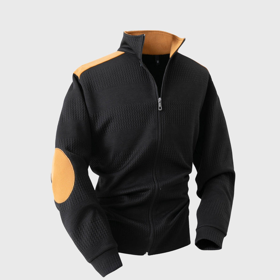 Men's Stand Collar Knit Track Jacket