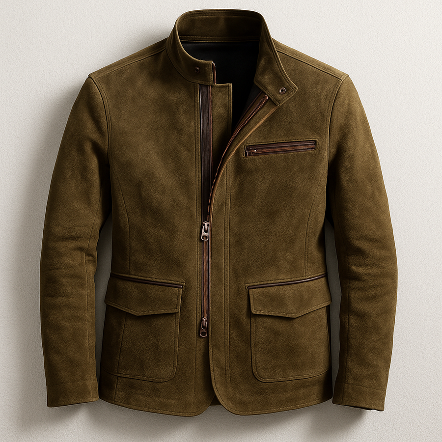 Men's Suede Casual Field Jacket