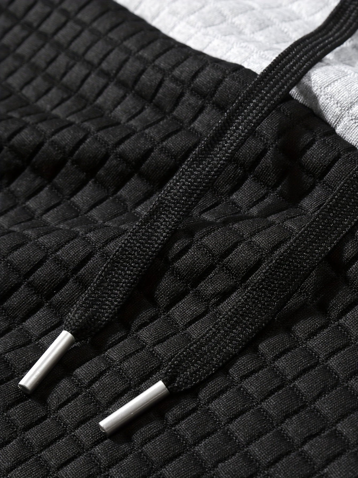 Men's Textured Color-Block Hoodie