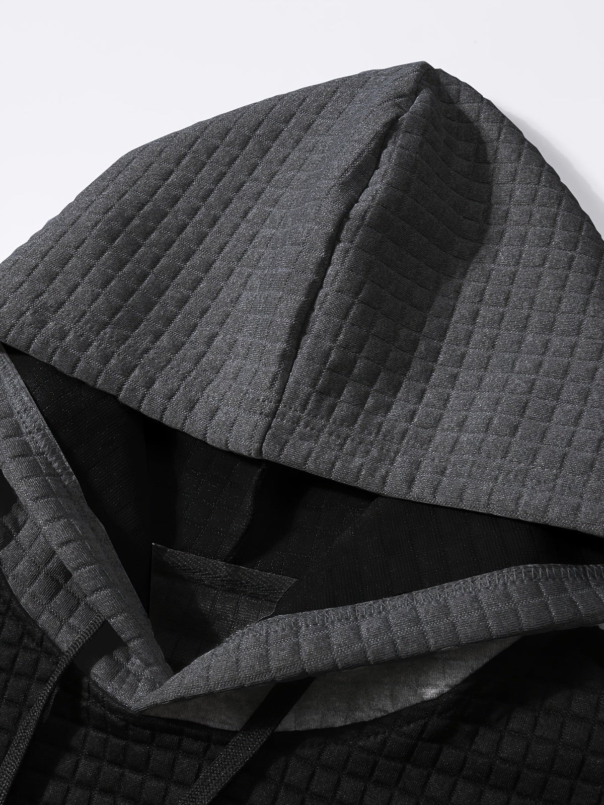 Men's Textured Color-Block Hoodie