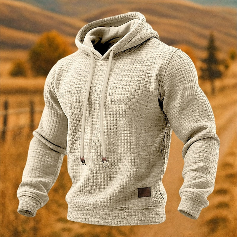 Men's Textured Pullover Hoodie