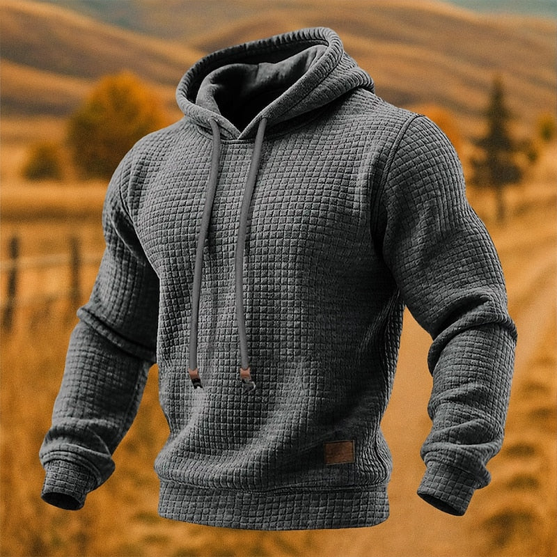 Men's Textured Pullover Hoodie